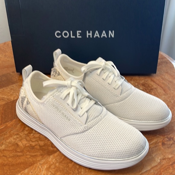 NIB  Cole Haan | Optic White Snake Grandsport Sneaker ZL840 - Picture 2 of 14
